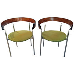 Pair of Architectural Armchairs Plycraft