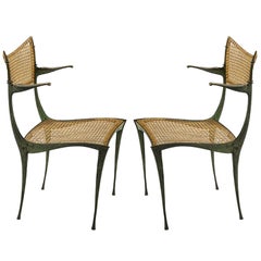 Coppia di sedie Gazelle in bronzo Dan Johnson