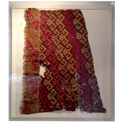 Framed Pre-Columbian textile fragment from Chimu Culture