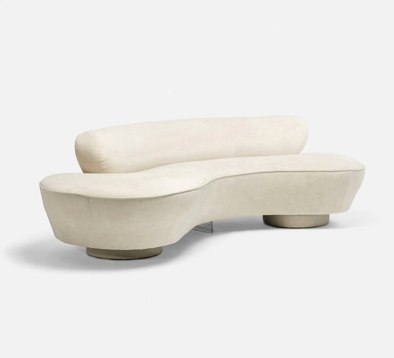 American Serpentine Sofa Designed by Vladimir Kagan for Directional