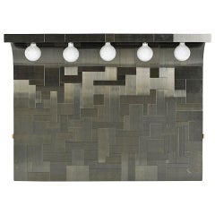 Vintage Cityscape headboard with lights Paul Evans for Directional