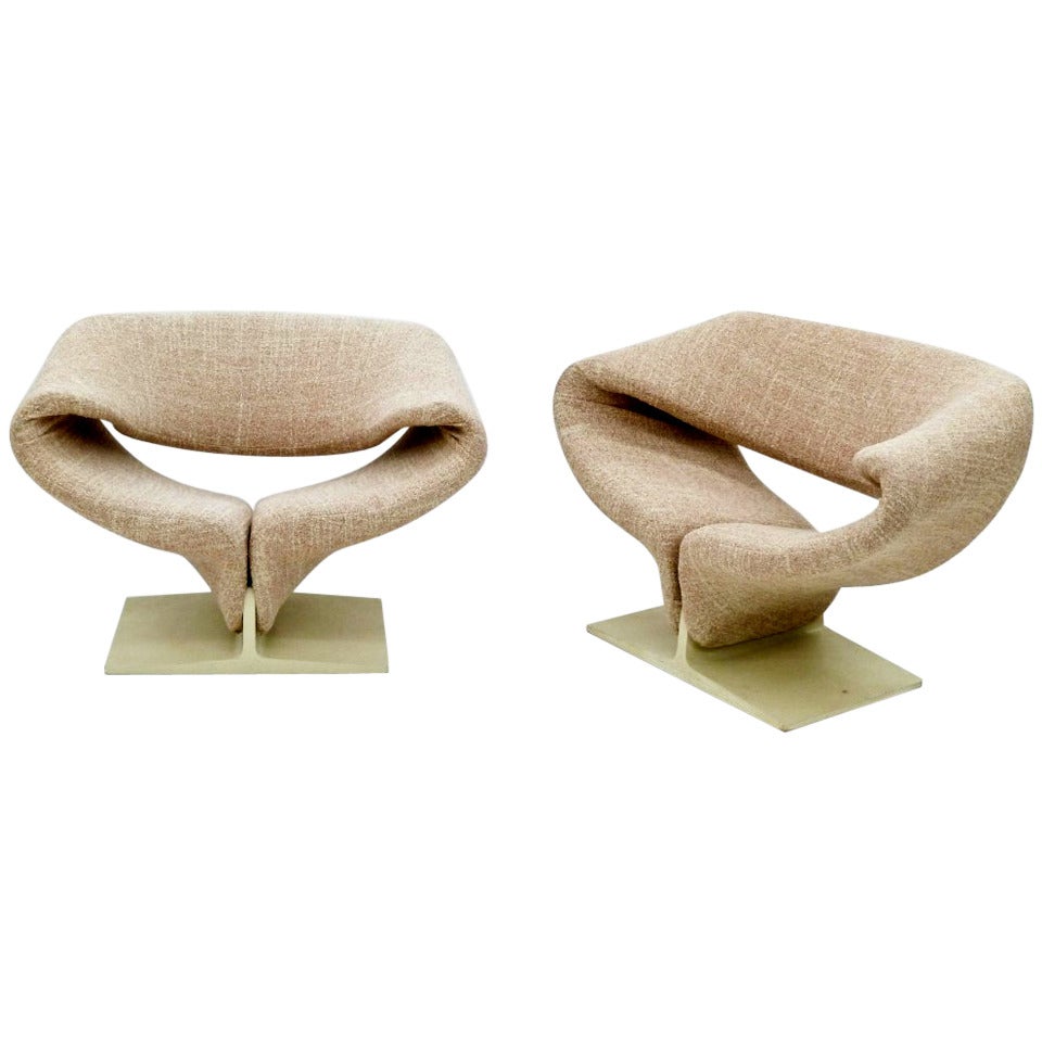 Pair of Vintage Ribbon Lounge Chairs Pierre Paulin for Artifort