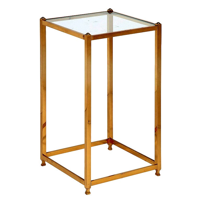 A Brass side table by John Vesey For Sale