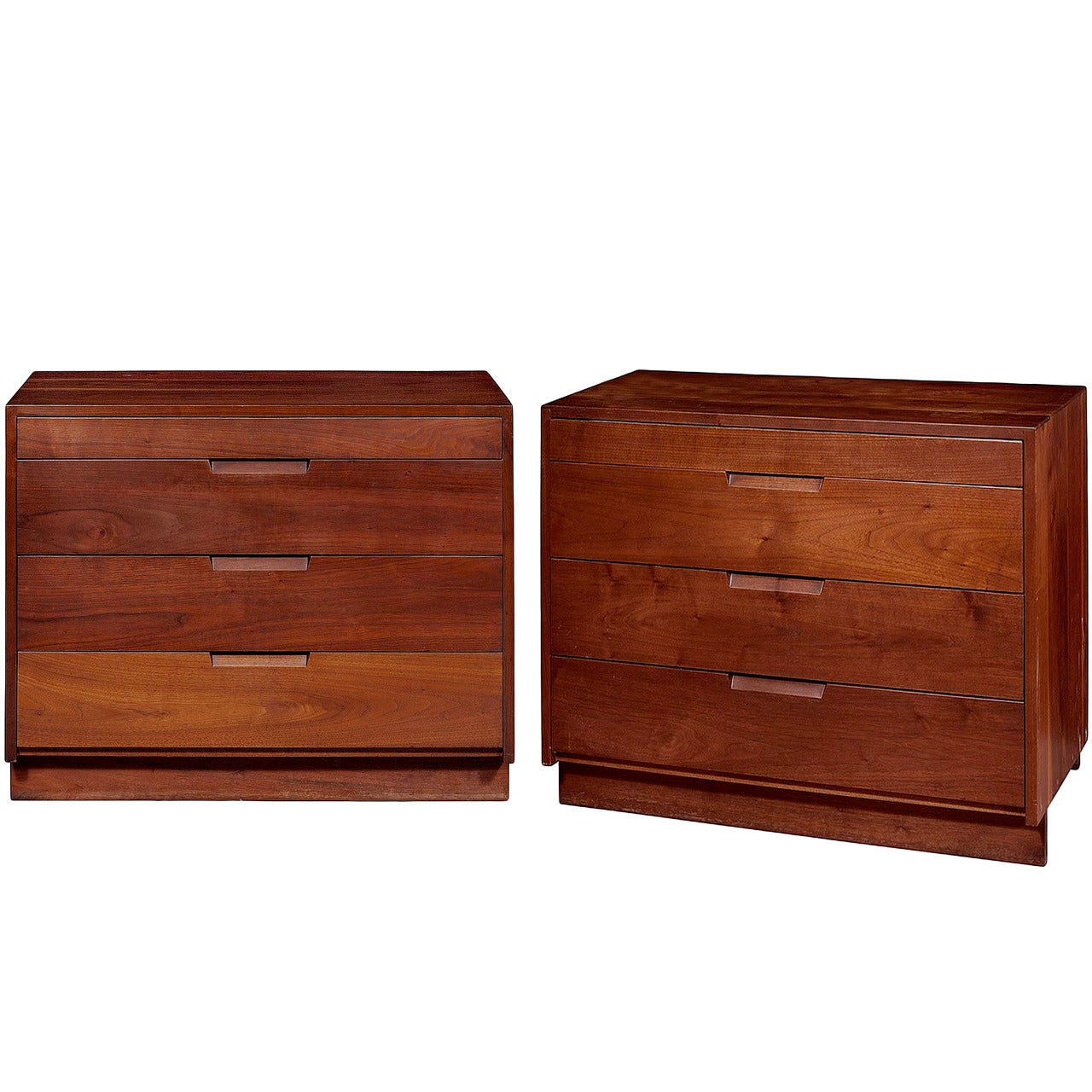 Pair of American Black Walnut Chests by George Nakashima