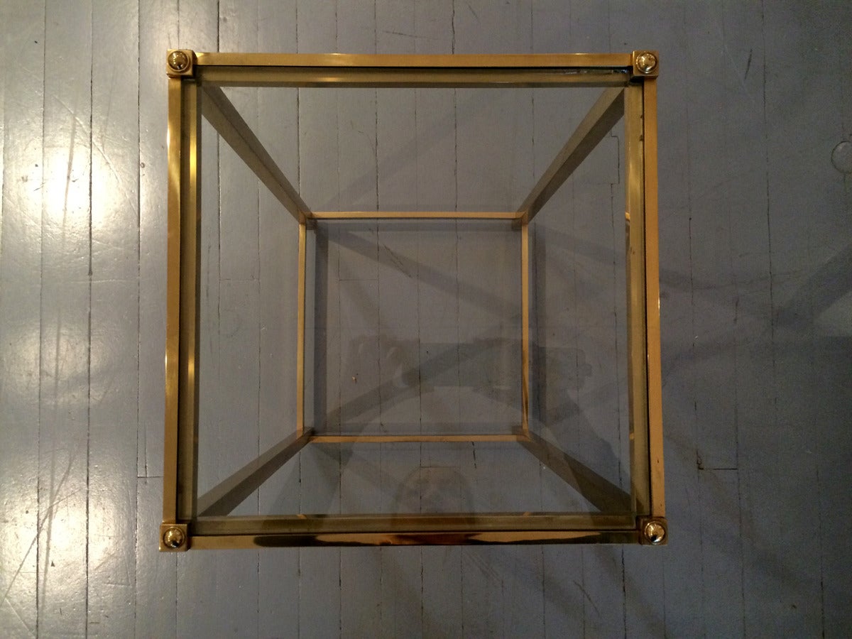 A Brass side table by John Vesey In Good Condition For Sale In Atlanta, GA