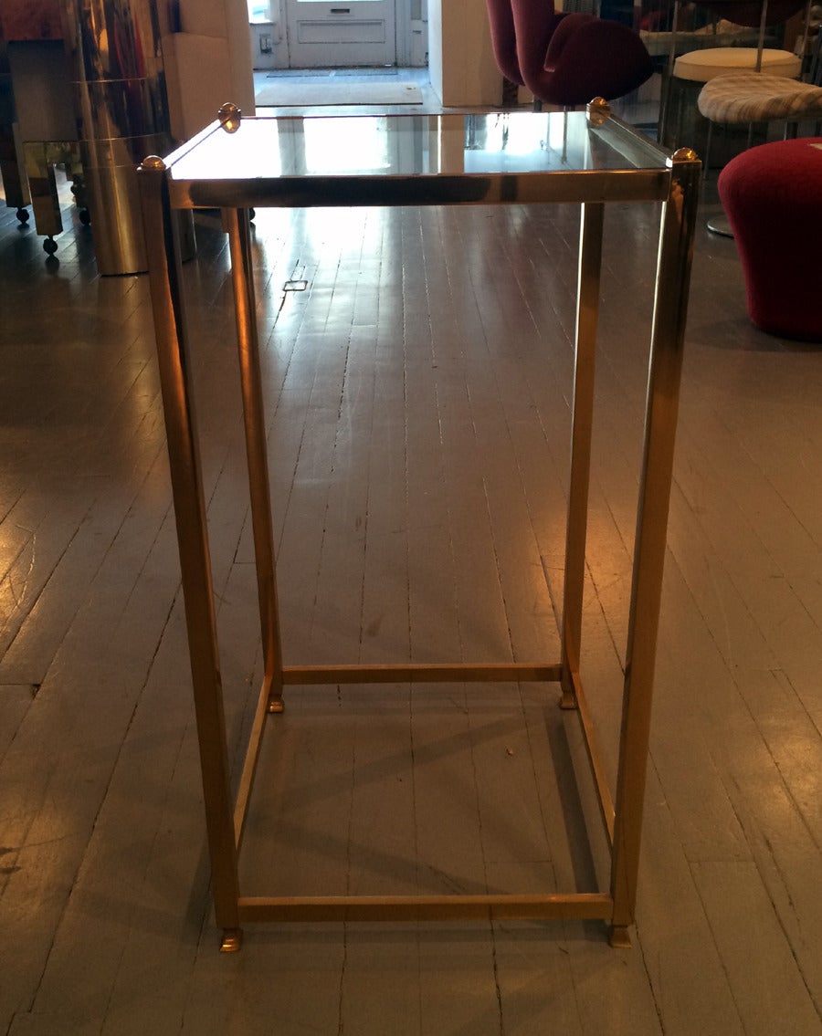 American A Brass side table by John Vesey For Sale