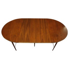 Extension drop leaf dining table with brass band Paul McCobb