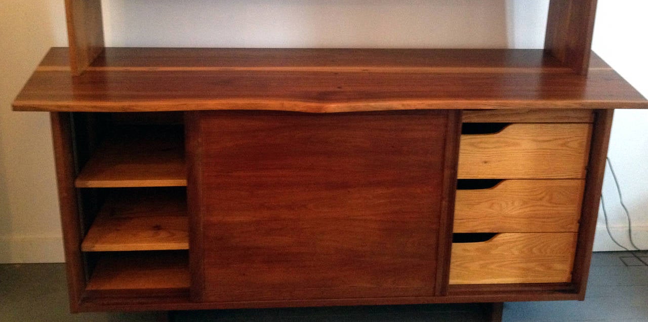 Walnut Sideboard with Top Shelf by George Nakashima In Good Condition For Sale In Atlanta, GA