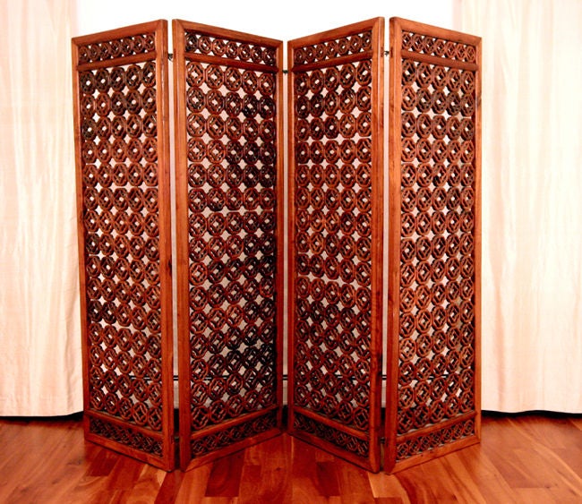 Antique Chinese Huanghuali Wood Screen Room Divider