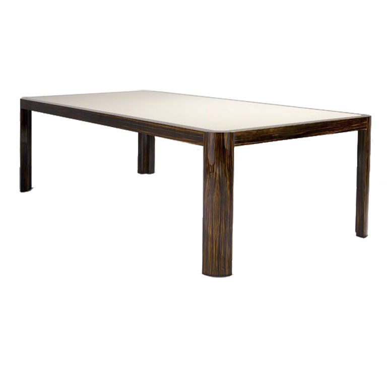 Madagascar Ebony Radius Dining Table Vladimir Kagan Art Deco