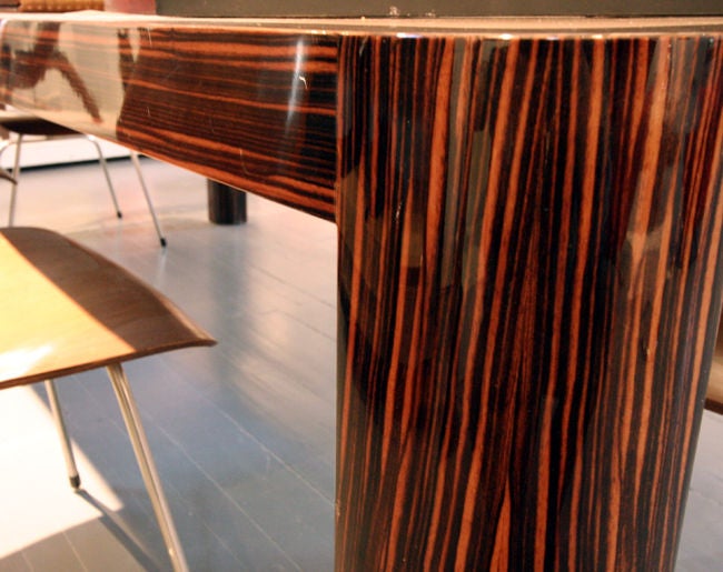 American Madagascar Ebony Radius Dining Table Vladimir Kagan Art Deco