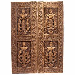 A Pair of Antique Architectural Window panels from Thailand 11