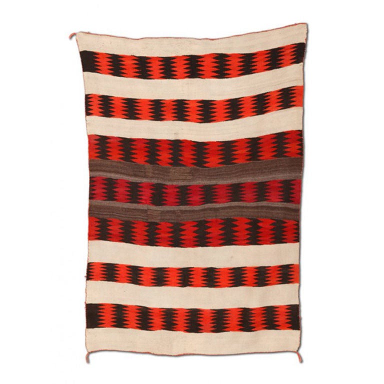Transitional Navajo Blanket Rug Weaving