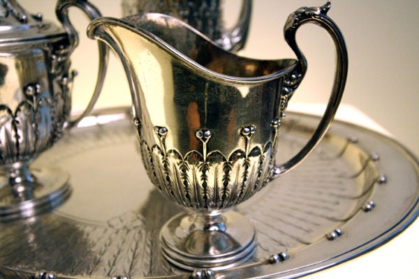 Early Art Nouveau Tiffany & Co. Sterling Silver Coffee Service In Good Condition In Atlanta, GA