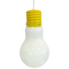 Pop Art Yellow Light Bulb Pendant Light