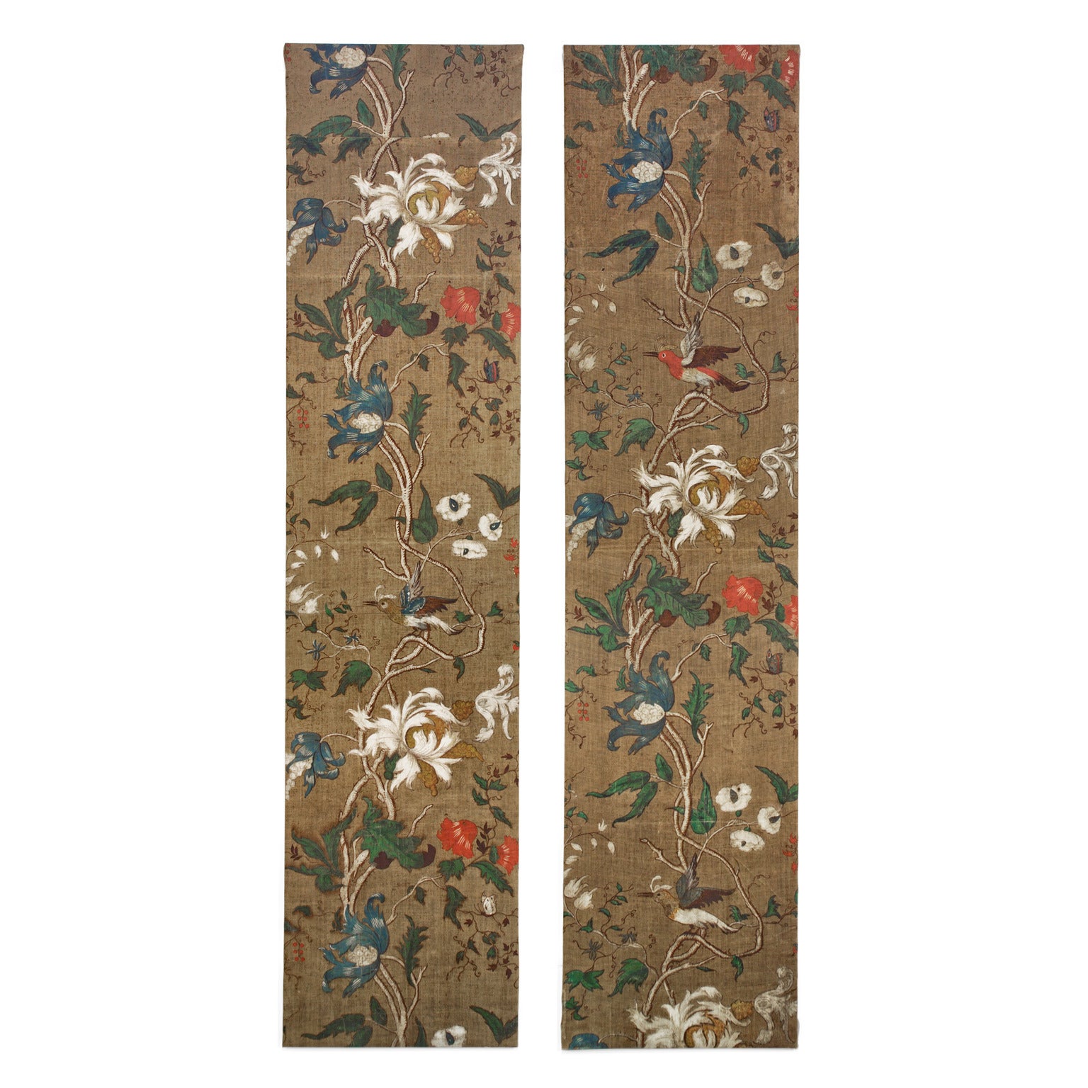 18th Century Handpainted Linen Textiles