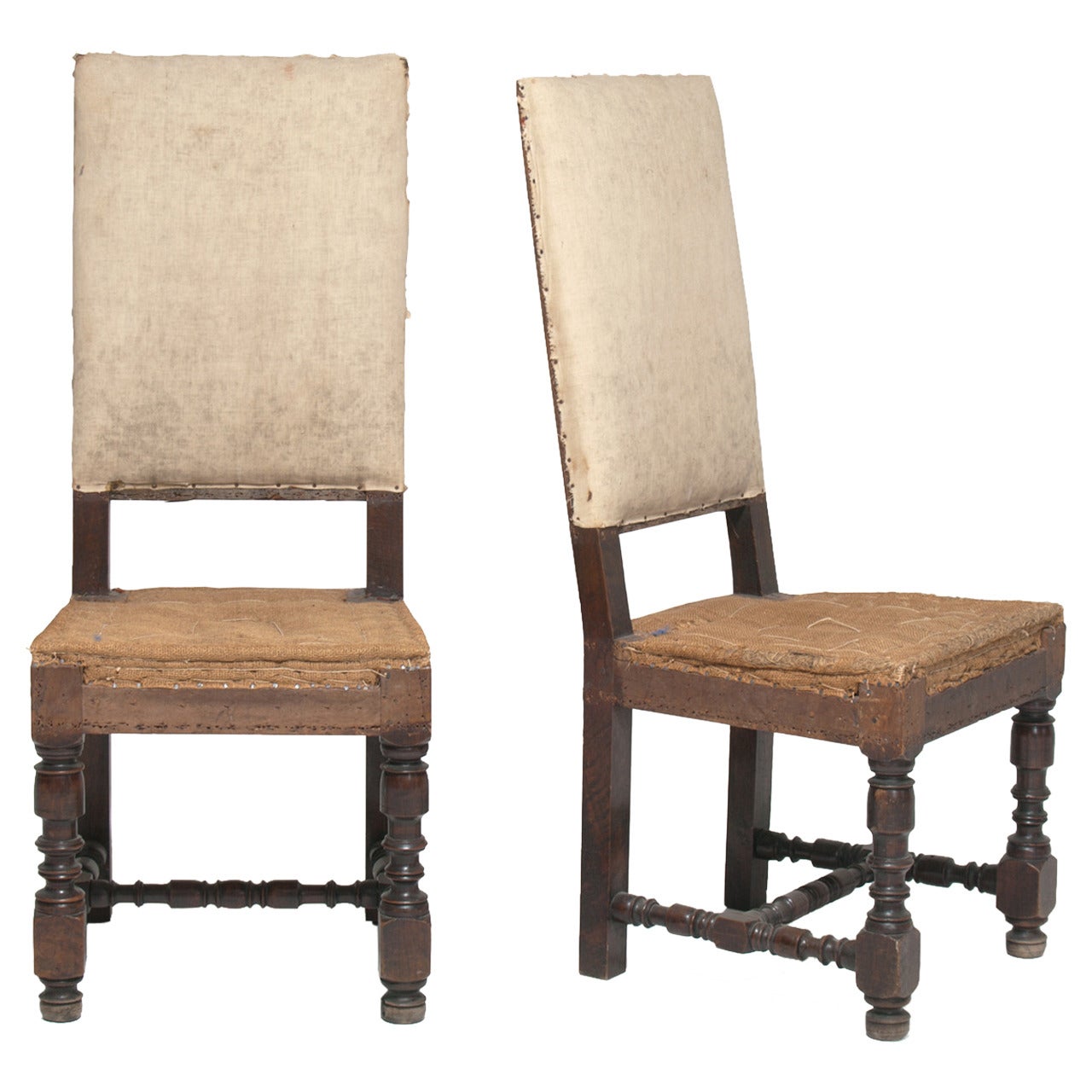 Pair of Louis XIV Hall Chairs
