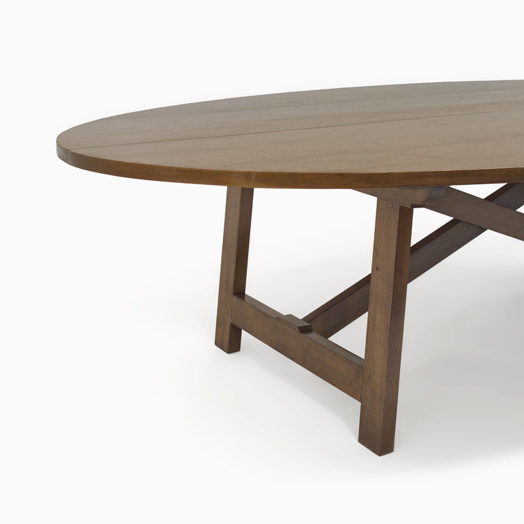 The Oval Trestle Table For Sale 1