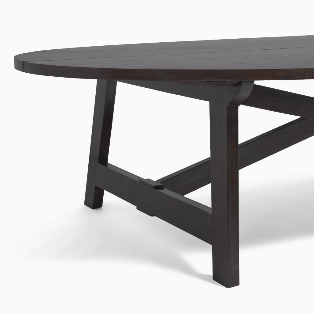 American The Oval Trestle Table For Sale