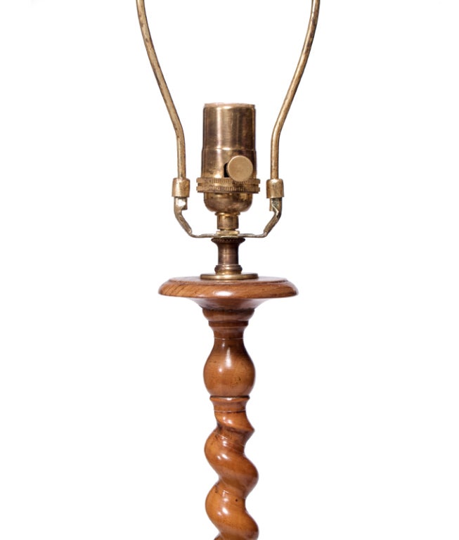 A Pair of Elegant 19th C. French Barley Twist Lamps