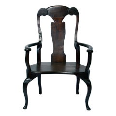 18th Century Swedish Stained Oak Fauteuil