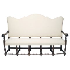 Rare and Unusual Louis XIII Style Banquette