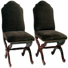 Maison Jansen Faux Tortoise Folding Chairs