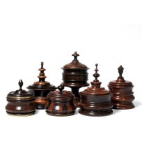 Collection of FIVE Dutch Tobacco Jars