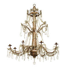 Italian Gilt Crystal Chandelier