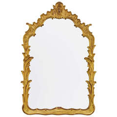 Glamorous French 1940s Gilt Mirror