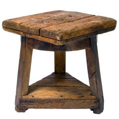 A Petite Wooden Sculpture Stand