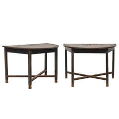 Mediterranean Demilune Consoles