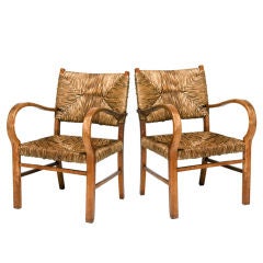 Pair of Enchanting French 40
s Rush Chairs