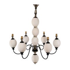 Six Light Egg Chandelier Attributed to Anthony Redmile