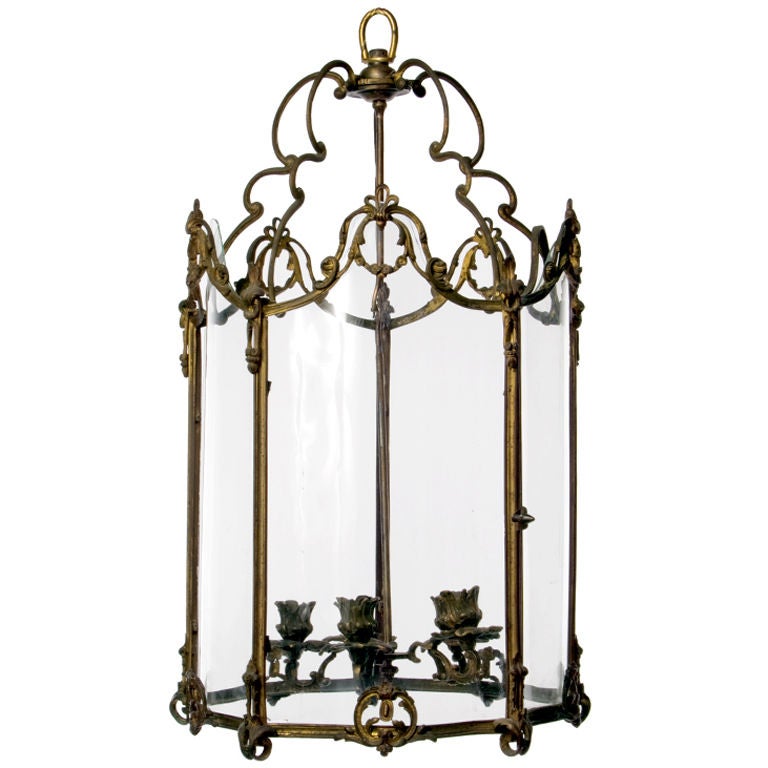 Louis XV Style Gilt Bronze Cage Lantern For Sale