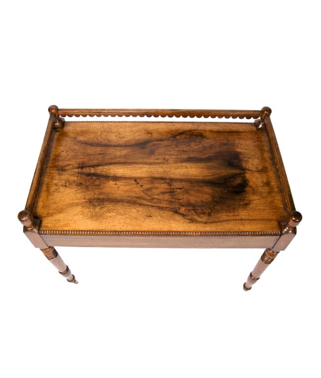 A Walnut Waiter with Scallop Detailing