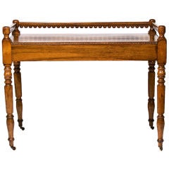 Antique A Walnut Waiter with Scallop Detailing