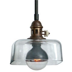 Industrial Square Glass Ceiling Pendant