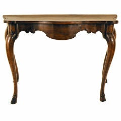 Italian, Ferrara, Carved Walnut Rococo Console