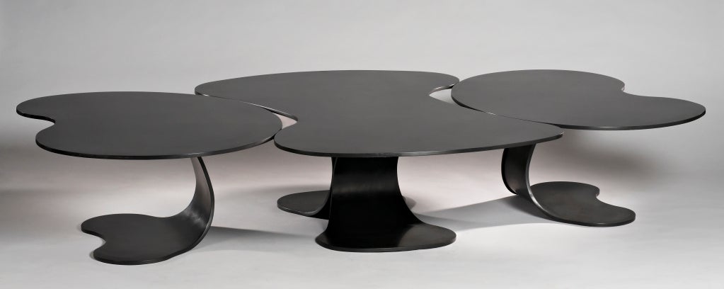 Black patinated coffee table. 
Limited edition of 8. 
Signed and numbered. 2009. 

Hubert le Gall's work is a bold combination of sophisticated and playful. Inspired by the likes of Salvador Dali, Jean Cocteau, the Surrealists and Max Ernst, Le