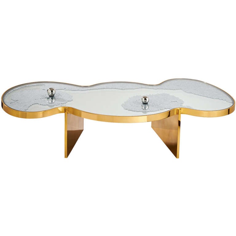 Frissons Dore Coffee Table by Hubert le Gall For Sale at 1stdibs