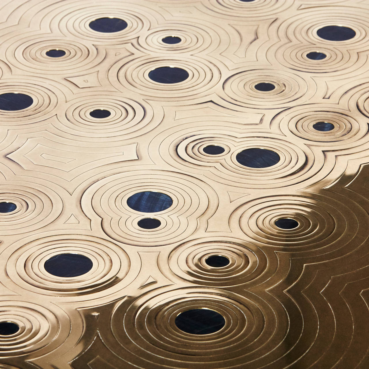 Brass with Falcon's Eye stones.
Limited Edition of 8. 
2015. 
Beyond its aesthetic success, I feel a work of art is successful in its ability to generate a lineage, this is to me the testimony of its profundity.
Graduated from the Ecole Boulle in