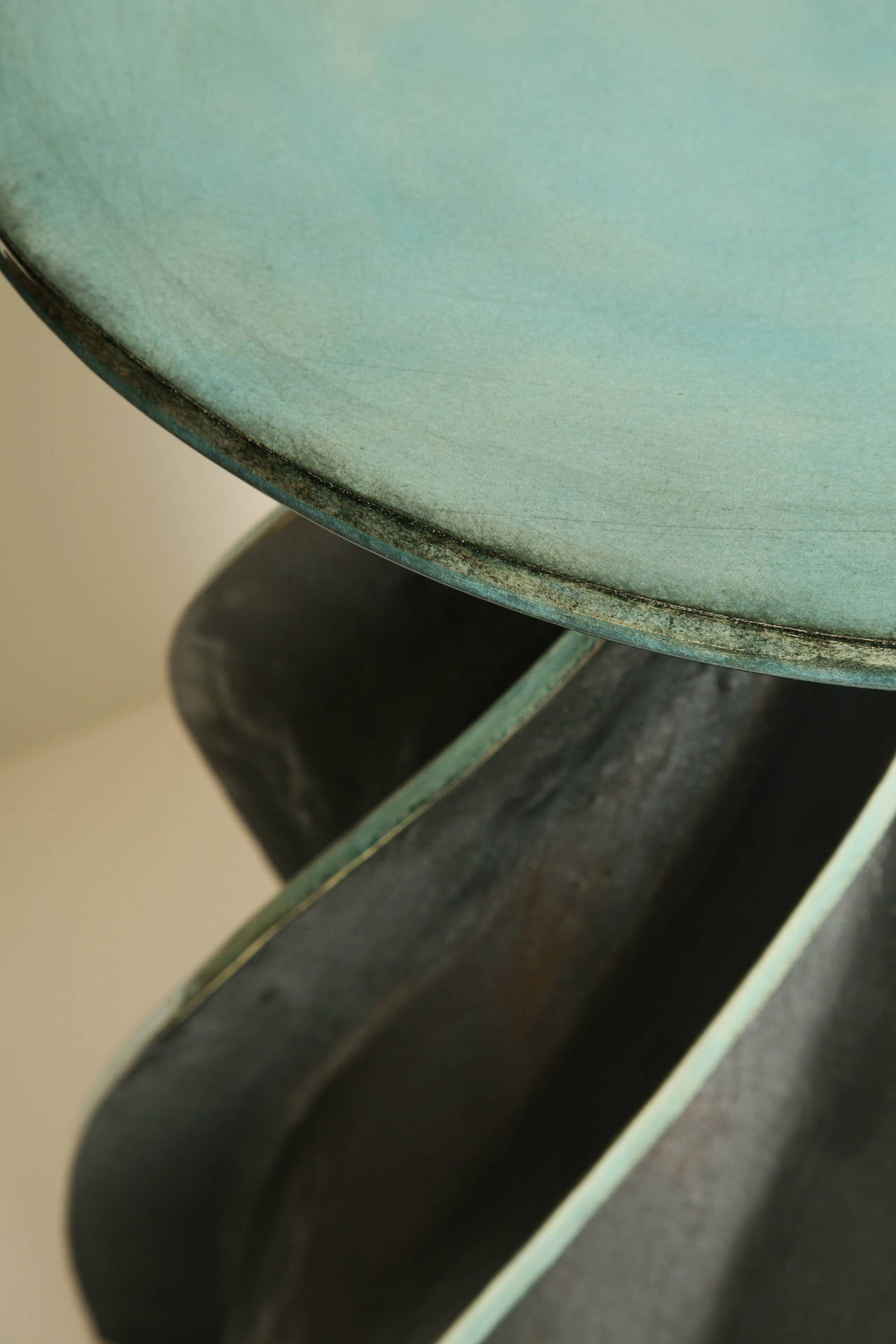 Ceramic with turquoise green glaze.

Unique piece.
2014.

Born in Paris and raised in Switzerland, artist François Salem returned to Paris to as a teenager to join Studio Berçot for fashion design. After graduating, he traveled the world, then