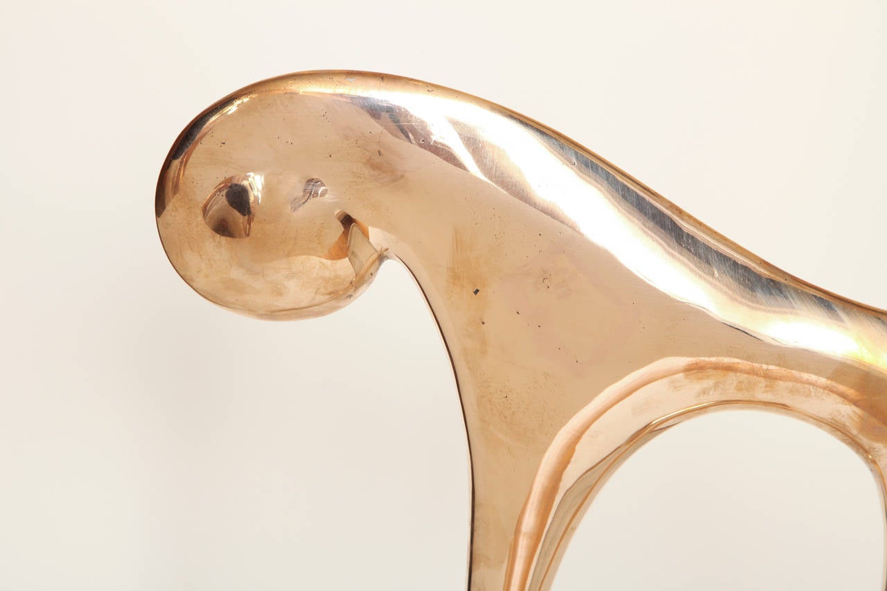 Polished bronze.

Limited edition of eight.
Signed.
1990.

Pucci De Rossi was born in Verona, in Italy, on March 4th, 1947. As he studied with the American sculptor HB Walker, he began his artistic career in the early 1970s, in Verona, in a 24