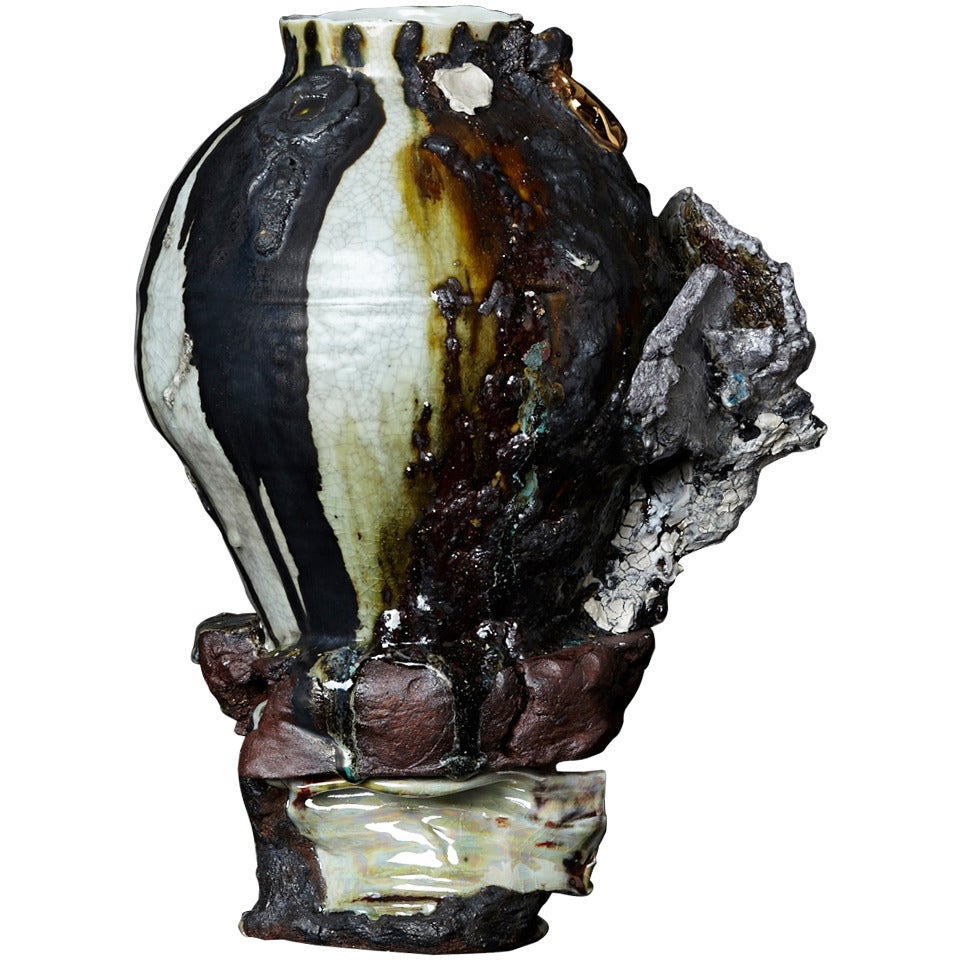 "Fall out" Sculptural Vase by Gareth Mason
