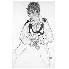 The Artist's Wife, Seated from the Portfolio of Prints by Egon Schiele