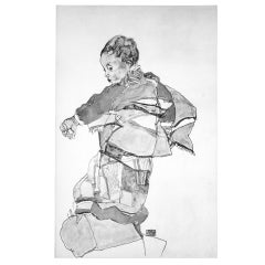 Boy From the Portfolio of Prints Zeichnungen  by Egon Schiele 