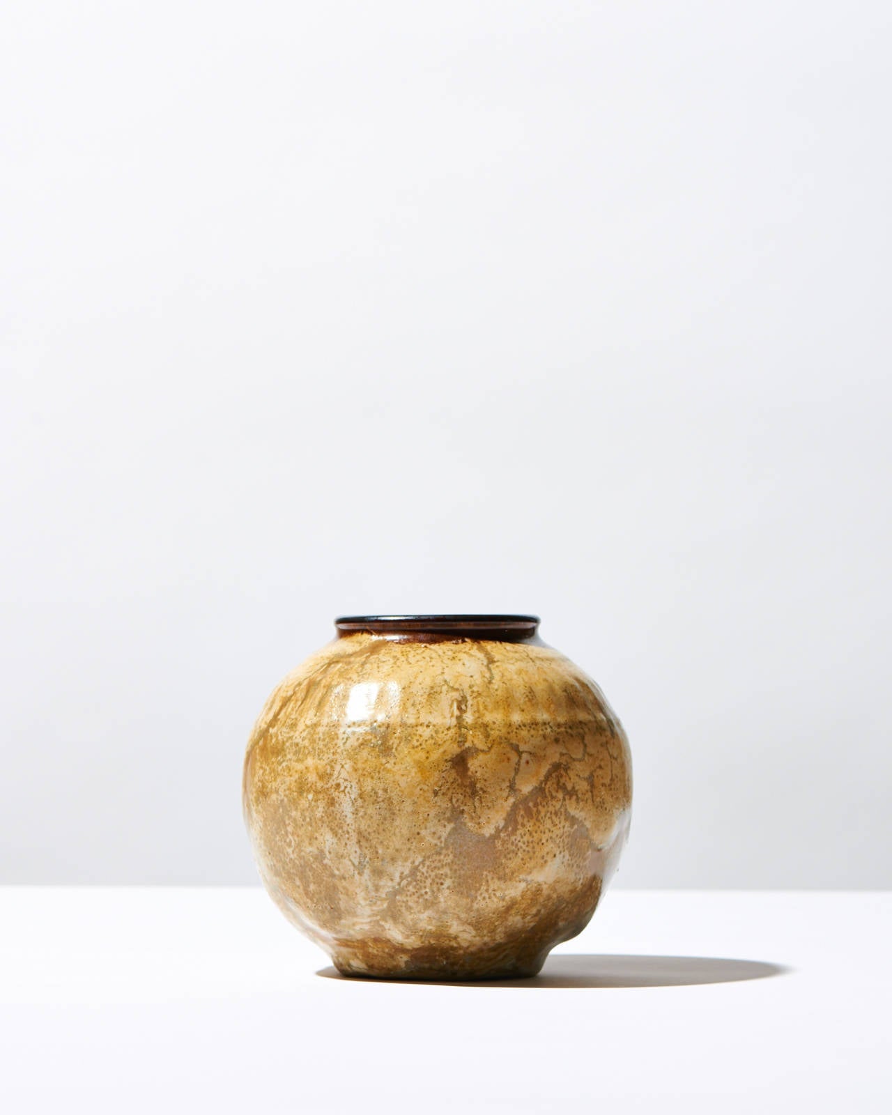 Art Deco 20th Century Ostrich Egg Stoneware Vase by Émile Decoeur For Sale