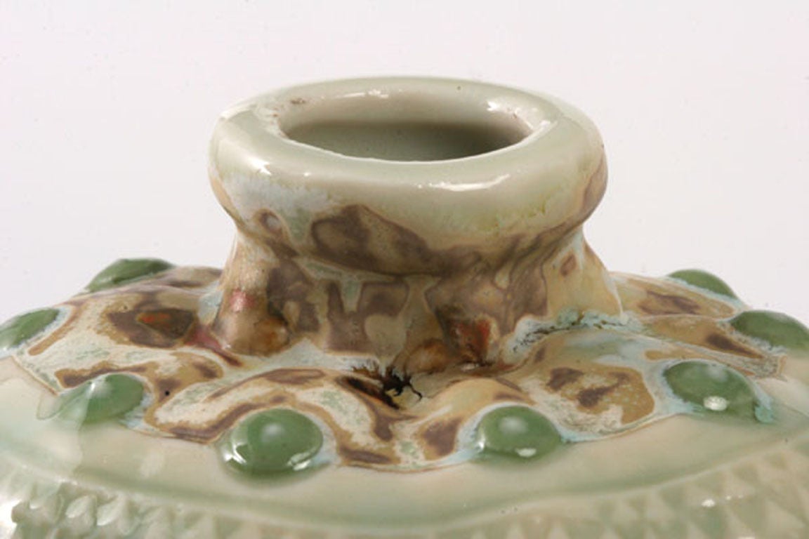 20th Century La Musique et la Danse Porcelain Vase by Taxile Doat In Excellent Condition For Sale In New York, NY