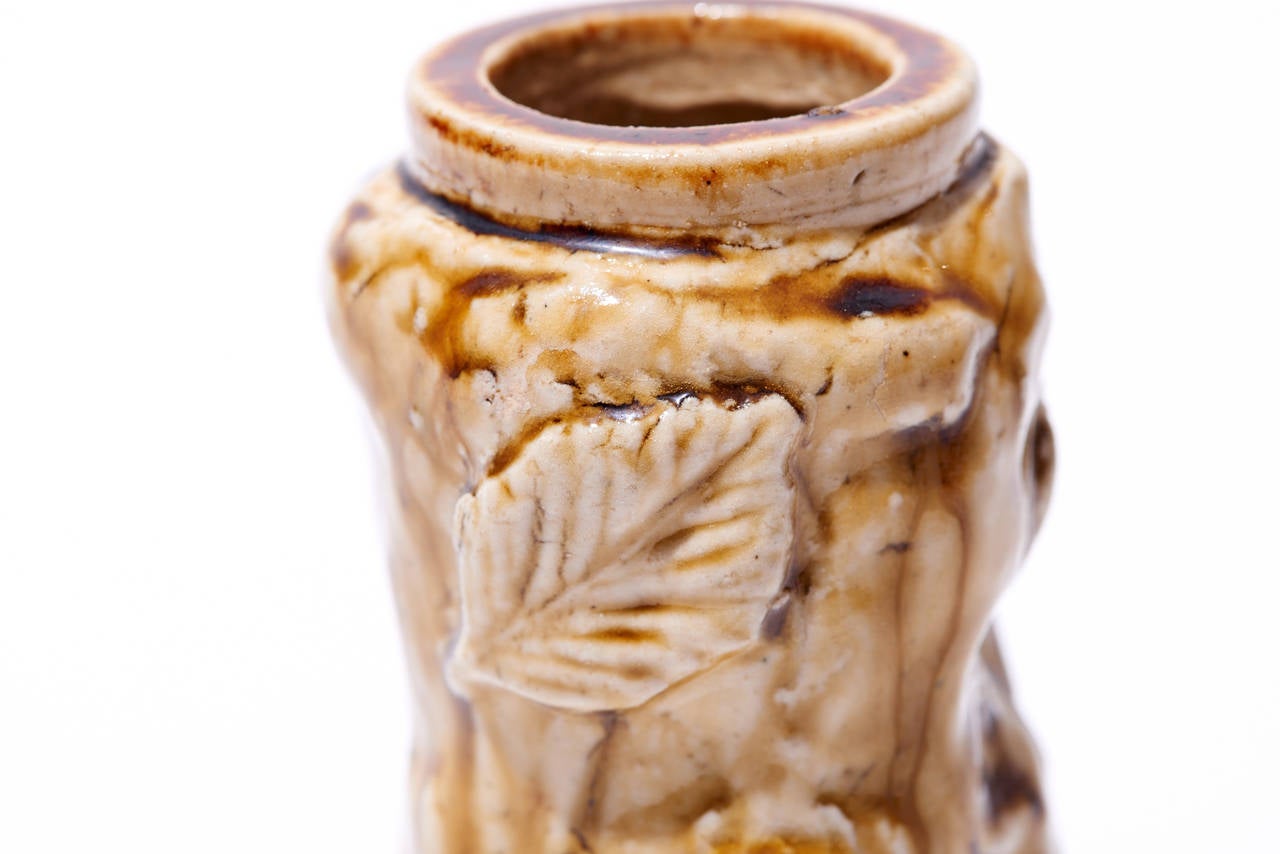 19th Century Marble Floral Porcelain Vase by Jean-Michel Cazin For Sale 1